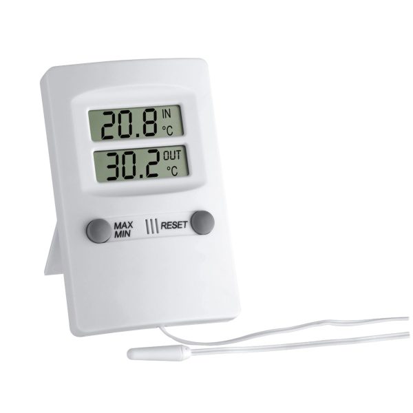 Hőmérő belső/külső fehér digitális 1215909