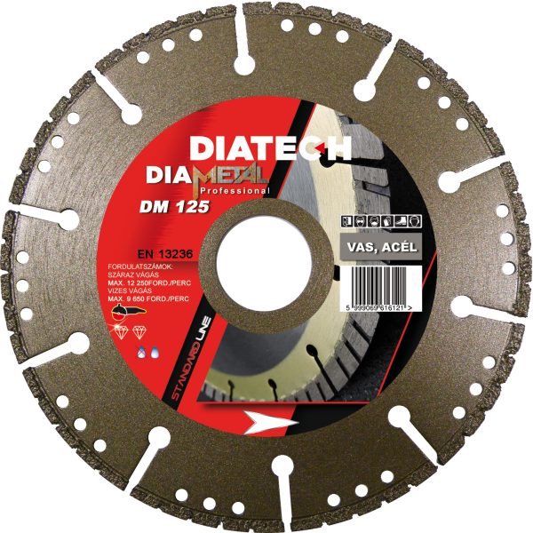 DIATECH DiaMetal fém vágótárcsa 125x1,3x22,2 mm