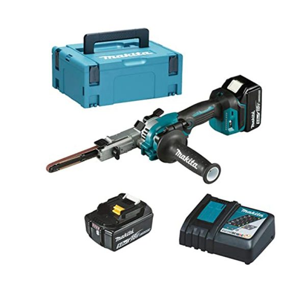 Makita DBS180RTJ 18V LXT Li-ion BL 9x533 keskeny szalagcsiszoló 2x5,0Ah