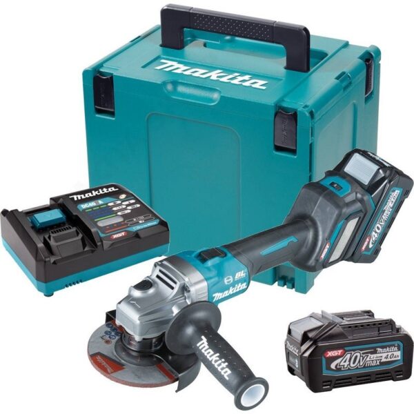 Makita GA023GM201 40Vmax XGT Li-ion BL AWS 125mm sarokcsiszoló + FÉ2x4,0Ah
