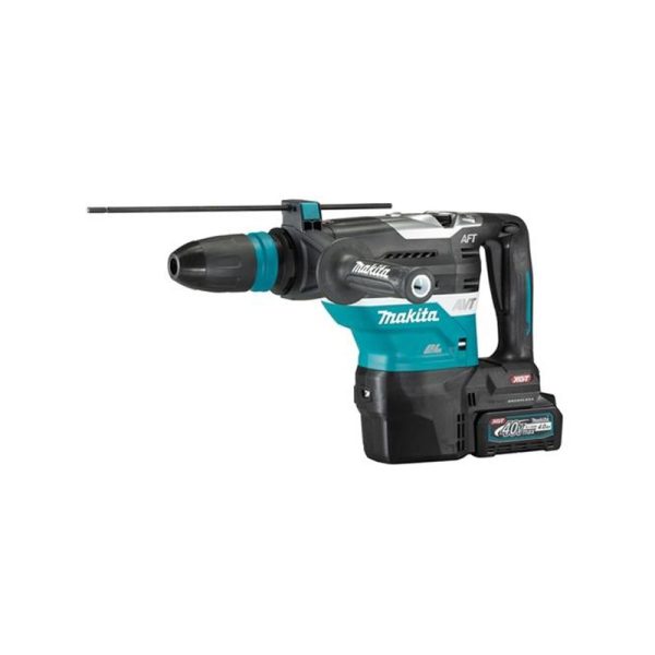 Makita HR005GT202 40Vmax XGT Li-ion BL AWS 40mm 8,0J SDS-Max fúró-vésőkalapács 2x5,0Ah + WUT01