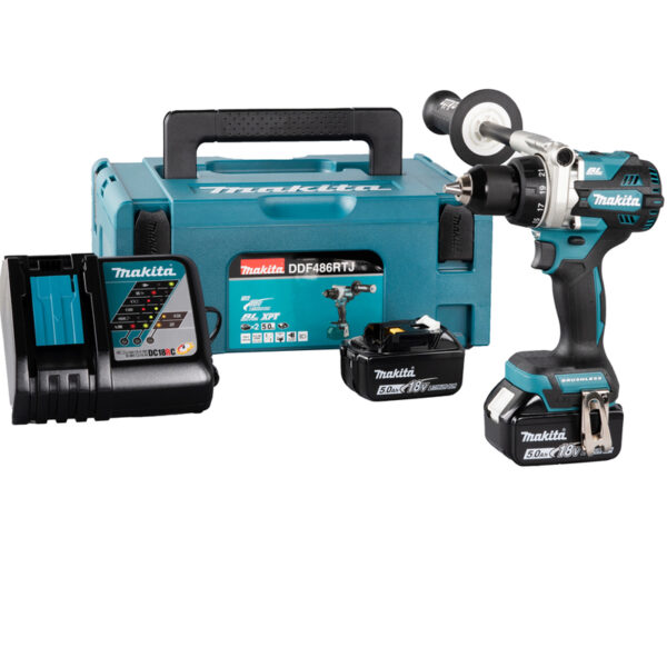 Makita DDF486RTJ 18V LXT Li-ion BL 130Nm fúró-csavarbehajtó 2x5,0Ah