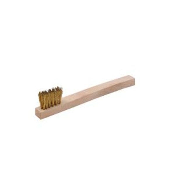 Gyújtógyertya kefe fa nyéllel réz, 0,20mm 3x6 soros