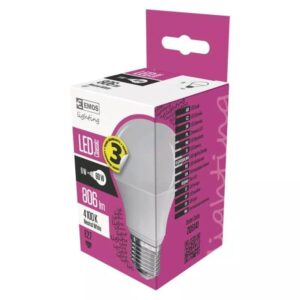 LED izzó classic A60 E27 9W NW