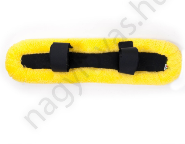 Kápaalátét szőrmés sárga Mérete: 17cm x 60cm (kb.)
