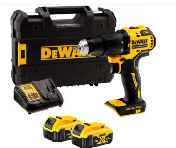 DeWalt DCD709P2T-QW Akkumulátoros ütvefúró-csavarozó + 2x 5Ah akku + 1x töltő 1295453