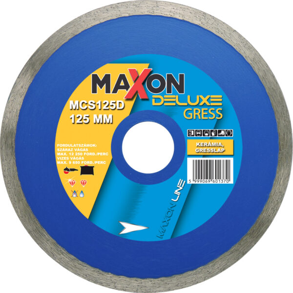 Maxon DELUXE GRESS gyémánt vágótárcsa 125x22,2x7 mm