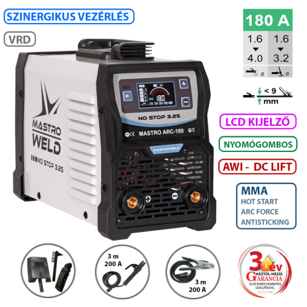 MASTRO ARC-180 hegesztő inverter (MMA) 0011800F