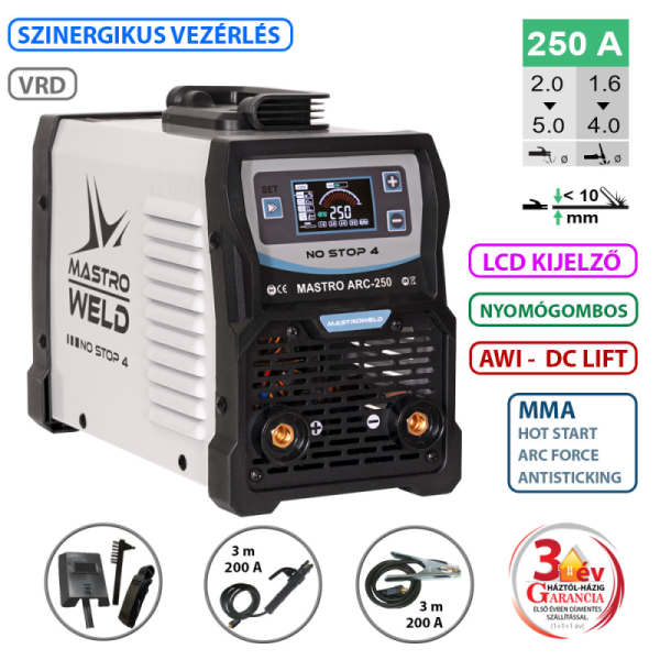 MASTRO ARC-250 hegesztő inverter (MMA) 0012500F