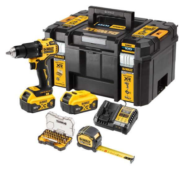 DeWalt akkus ütvefúró-csavarozó DCZ 100P2KT-QW LED lámpával