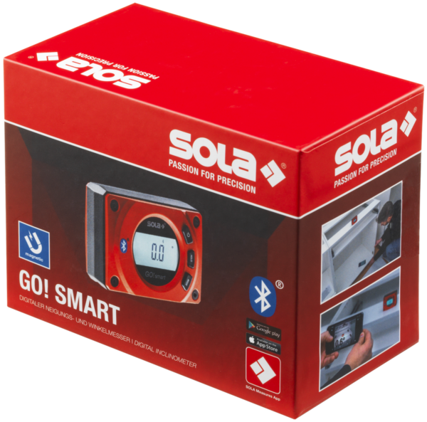 SOLA-GO! SMART Digitális vízmérték bluetoothos víz mérték szintmérő dőlésmérő 8cm (01483001) - Image 3