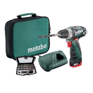 Metabo akkus fúró/csavarozó PowerMaxxBS 12V 2,0 Ah + 32 db. bitkészlet