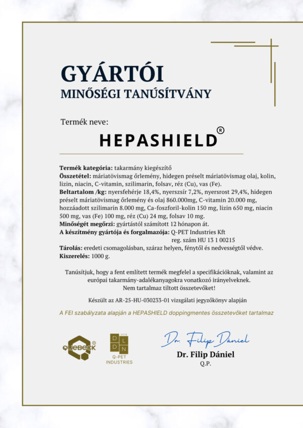 QUEBECK HEPASHIELD – májvédő és méregtelenítő, 1kg - Image 2