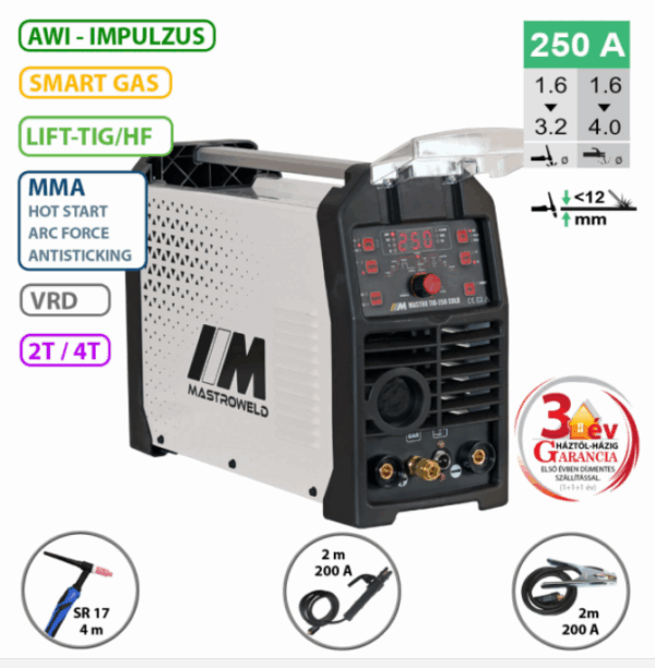 MASTRO TIG-250 DC hegesztő inverter (DC-AWI) - 2024 002250L
