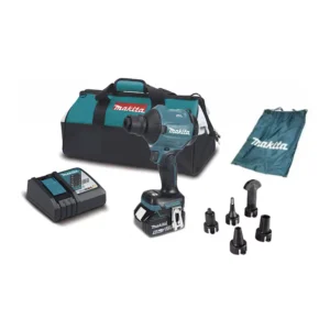 Makita akkus kézi porfúvó DAS180RT 18V, 1 db BL1850 akku, DC18RC töltő, szerszámtáska