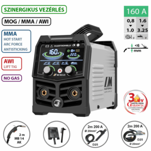 Hegesztő inverter 160A MIG-160LCD (porbeles) /006160LED/