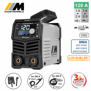 Hegesztő inverter 120A NO STOP 2 LCD (MMA) Mastro /001120LCD/