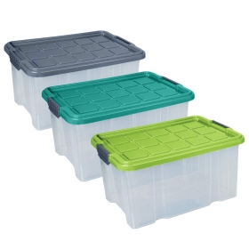 Euro doboz 5l zöld/nar./bróm doboz átlátszó 30x19x14cm (1208609)