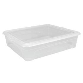 Tárolódoboz Clear Box tetővel 8l átl. 40x34x10cm XL lapos (1122153)