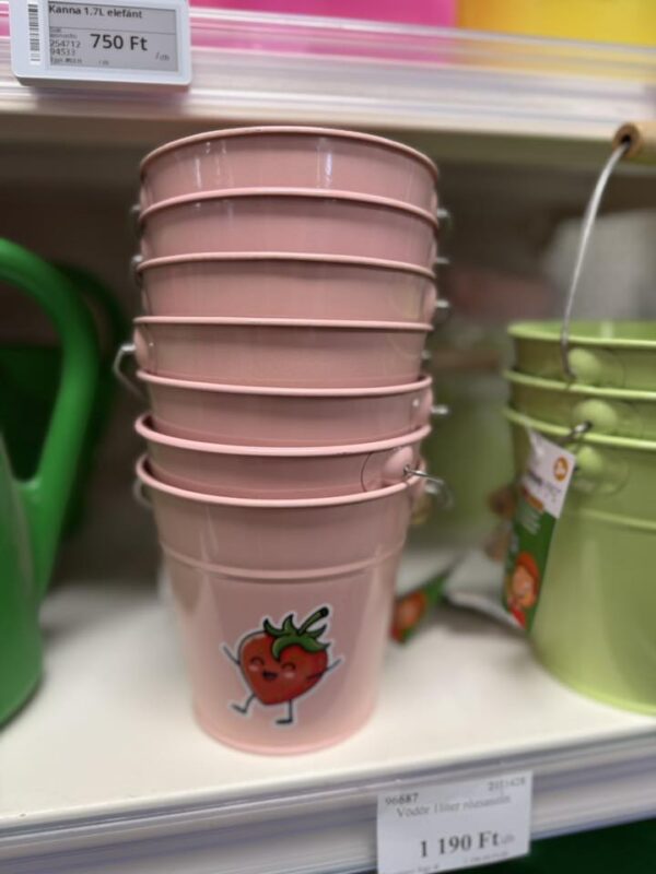 Vödör 1L, gyermek, rózsaszín, horganyzott 2111428 - Image 2