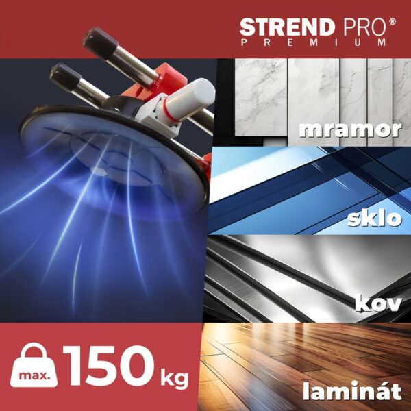 Üvegtartó Strend Pro, tapadókorongos, 2-kupolás, szintező segédeszköz burkolólapokhoz és csempékhez max 150kg 2172826 - Image 5