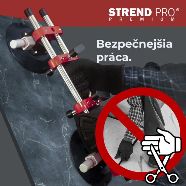 Üvegtartó Strend Pro, tapadókorongos, 2-kupolás, szintező segédeszköz burkolólapokhoz és csempékhez max 150kg 2172826 - Image 2