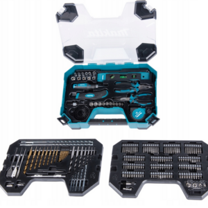 MAKITA bit- és fúrókészlet 200 darabos műanyag dobozban E-22610