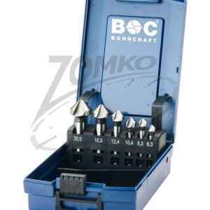 BOHRCRAFT Kúpsüllyesztő készlet 90°-os három vágóélű HSS 6r.
